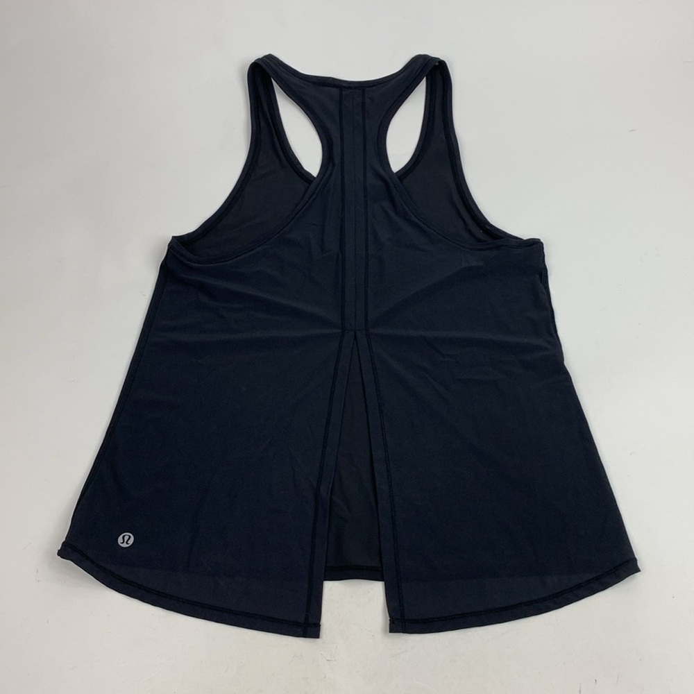 Lululemon Black Racerback Tank Top Split Shear Back Lightweight Size Small